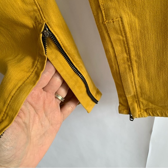Rag & Bone Zipper Capri Skinny jeans Mustard Yellow - Picture 8 of 11